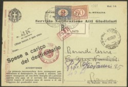 Regno - Segnatasse - Atto Giudiziario raccomandato