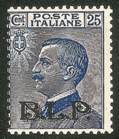 Regno - B.L.P - 1922 - 25 cent (8 - varietà)