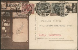 Regno - Francobolli pubblicitari - Cartolina pubblicitaria ditta Chirici affrancata con due 15 cent Cordial Campari (3)