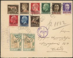 Occupazioni II guerra mondiale - Isole Jonie - Raccomandata per città - Corfù 10 aprile 1942