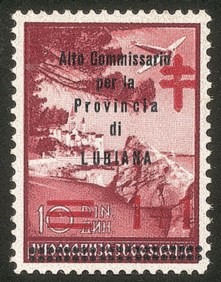 Occupazioni II guerra mondiale - Lubiana - 1941 - 1+1 din Alto Commissariato (58)
