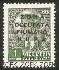 Occupazioni II guerra mondiale - Zona Fiumano Kupa - 1 din O.N.M.I. (33 varietà ab)