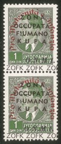 Occupazioni II guerra mondiale - Zona Fiumano Kupa - 1942 - Colori Cambiati - 1 din (40b)