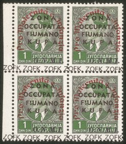 Occupazioni II guerra mondiale - Zona Fiumano Kupa - 1942 - Colori Cambiati - 1 din (40b)