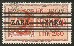 Occupazioni II guerra mondiale - Occupazione Tedesca - Zara - 1943 - 2,50 lire (4 - terzo tipo)