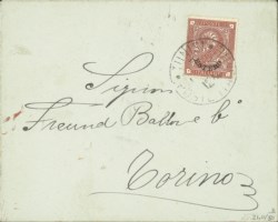 Uffici Postali all'Estero - Emissioni generali - Letterina affrancata con 2 cent soprastampato (2)