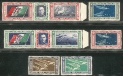 Colonie - Emissioni generali - 1933 - Crociera Aerea del Decennale - Trittico + le due serie Cirenaica e Tripolitania (28/29 + 18/19 + 28/29)