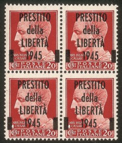 C.L.N. - Viareggio/Lucca - 1945 - Viareggio - Quartina del 20 cent