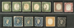 Antichi Stati Italiani - Sardegna - 1851/1861 - Insieme di 105 esemplari nuovi e usati del periodo