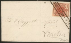 Antichi Stati Italiani - Lombardo Veneto - 1853/1859 - Insieme di cinque lettere