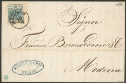 Antichi Stati Italiani - Lombardo Veneto - Lettera affrancata con 45 cent (10)