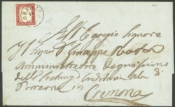 Antichi Stati Italiani - Sardegna - Fresco 40 cent rosso (16C)