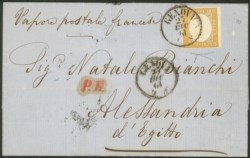 Antichi Stati Italiani - Sardegna - Bell'esemplare del 80 cent giallo arancio (17C)