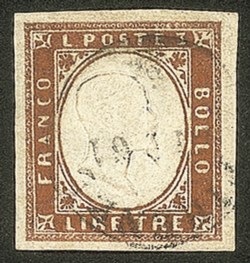 Antichi Stati Italiani - Sardegna - 1861 - 3 lire rame vivo (18A)